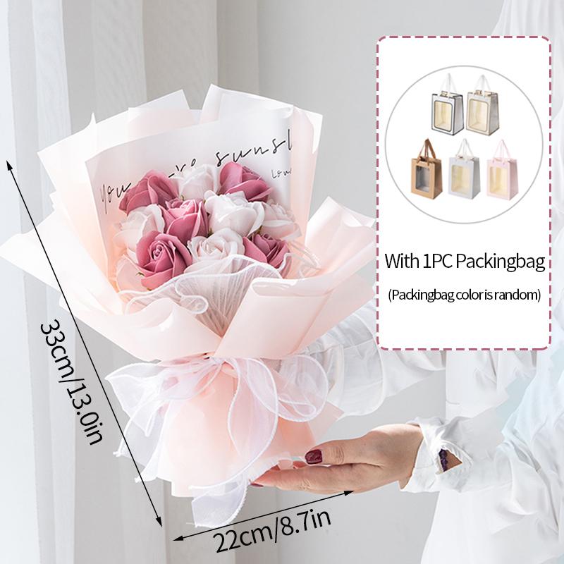Finished Soap Roses Bouquet Mother'S Day Gifts Artificial Rose Bouquet Party Decor Supplies Wedding Birthday Graduation Gifts