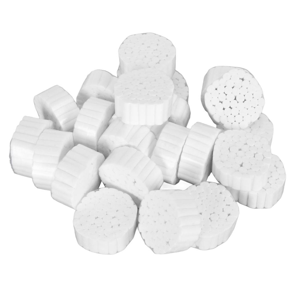 1000 pièces de rouleaux de coton dentaire Taille appropriée Très absorbants Forme Garde-saignements de nez avec pinces pour la famille Hôpital Nez