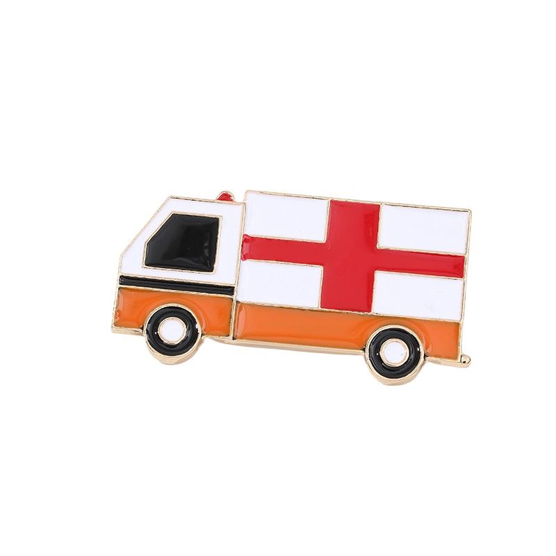 1PC Electrocardiogram Pin Nurse Stethoscope Doctor Heart Shaped Medical Jewelry Lapel Brooch Backpack