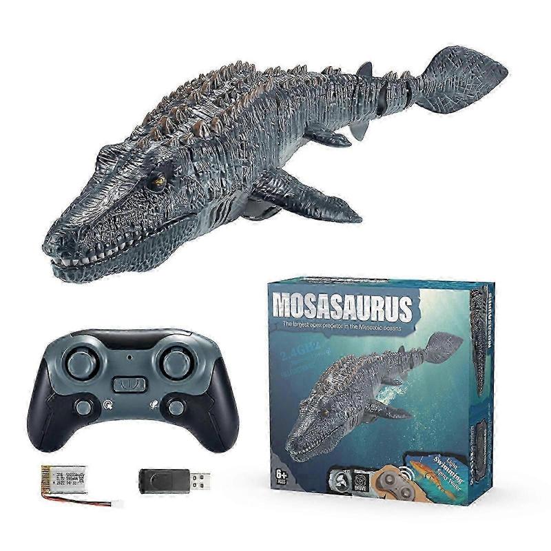 2,4G RC Dinosaurier, Mosasaurus Spielzeug, Dinosaurier Spielzeug für Jungen ab 3 Jahren, Wasserspielzeug, Weihnachts- und Geburtstags-Dinosaurier-Geschenk für Jungen und Mädchen