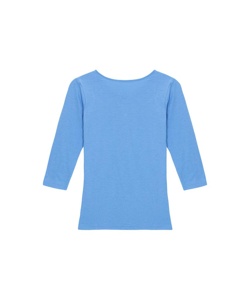 LEI AVERY Basic Cotton Sleeveless Slim Fit T-Shirt (Blue)