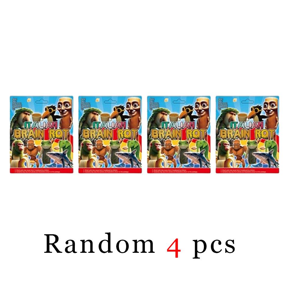 Italian Brainrot Tung Sahur Figure Toy Tralalero Tralala Figures Bombardino Crocodilo Shimpanzini Bananini Model Decor Doll Gift