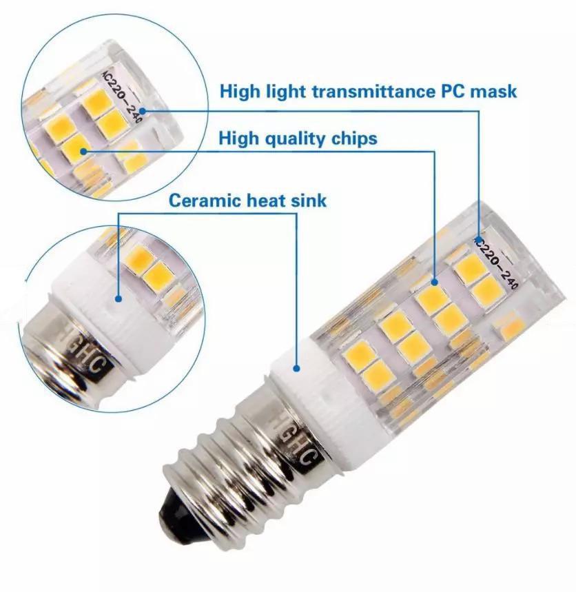 10Pcs E14 Mini Corn Light AC 220V 2835 SMD Bulbs 3W 5W 7W 33LED 51LEDS 75LEDs For Chandelier Spotlight Fridge Refrigerator Lamps