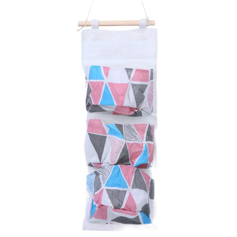 Organize Your Space with Fabric Pocket Bag Wall Hanging Storage for Bedroom and Bathroom
