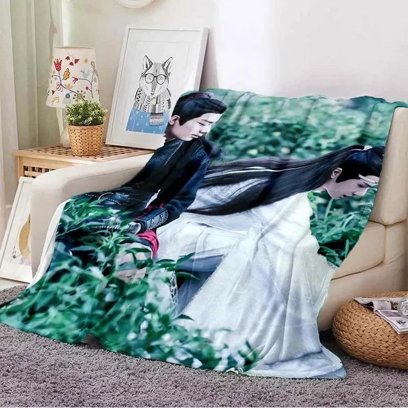 The Untamed ChenQingLing Throw Blanket Print Warm Flannel XiaoZhan WangYibo Mo Dao Zu Shi Blankets for Fans Sofa Bed blankets