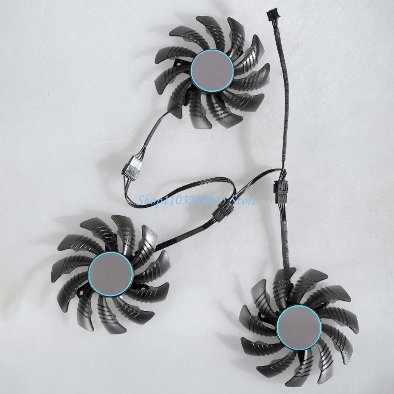 R6FF 75MM T128010SU Cooling Fan Graphics Card Cooling Radiator for RX6700XT 6600XT
