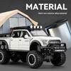 1/24 Ford Raptor Pickup Truck Model, Removable Simulated Alloy RV, Off-road Toy Car with Sound and Light, Boy's Birthday Gift