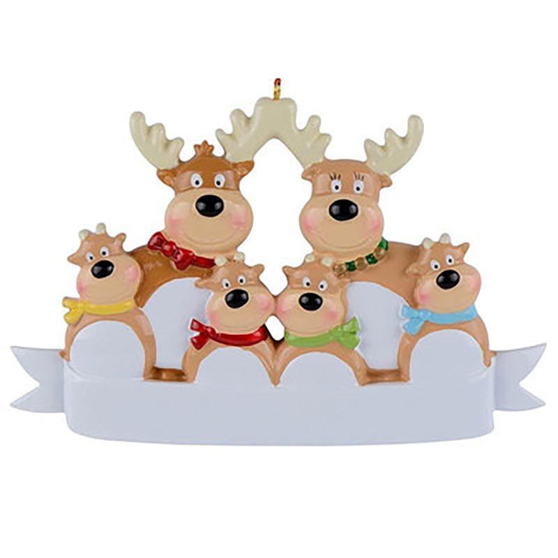 2021 Personalized Family Reindeer Pendant Christmas Tree Ornament Winter Gift Long Lasting Family Gift Decoration