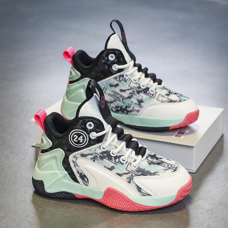 Children's sports shoes spring and autumn new middle school children and primary school students mesh breathable non-slip training actual boys basketb