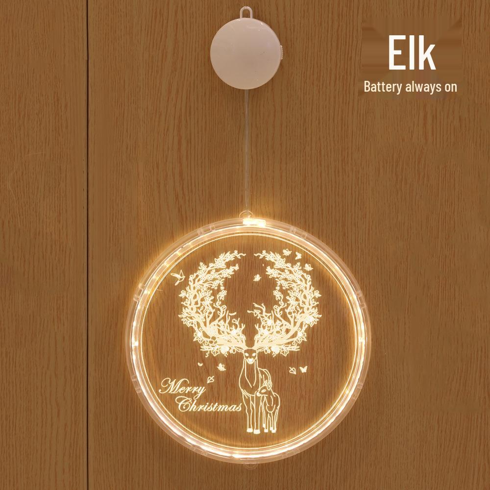 LED Neon Christmas Decoration Lights with 3D Letter Suction Cup, Acrylic Pendant, and Room Atmosphere Colored String Lights