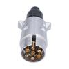 7pin Electric Trailer Plug Truck Interface RV Power Cord Socket Waterproof 12VDC Silver for European Cars