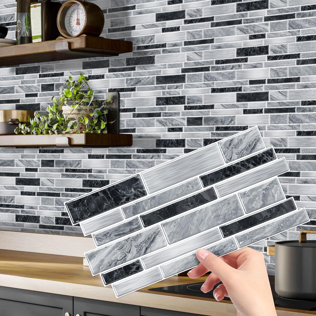 12/24/48pcs Peel And Stick Tile Sticker Self Adhesive Stick On Tile Backsplash For Kitchen Bathroom, Bedroom Decoration