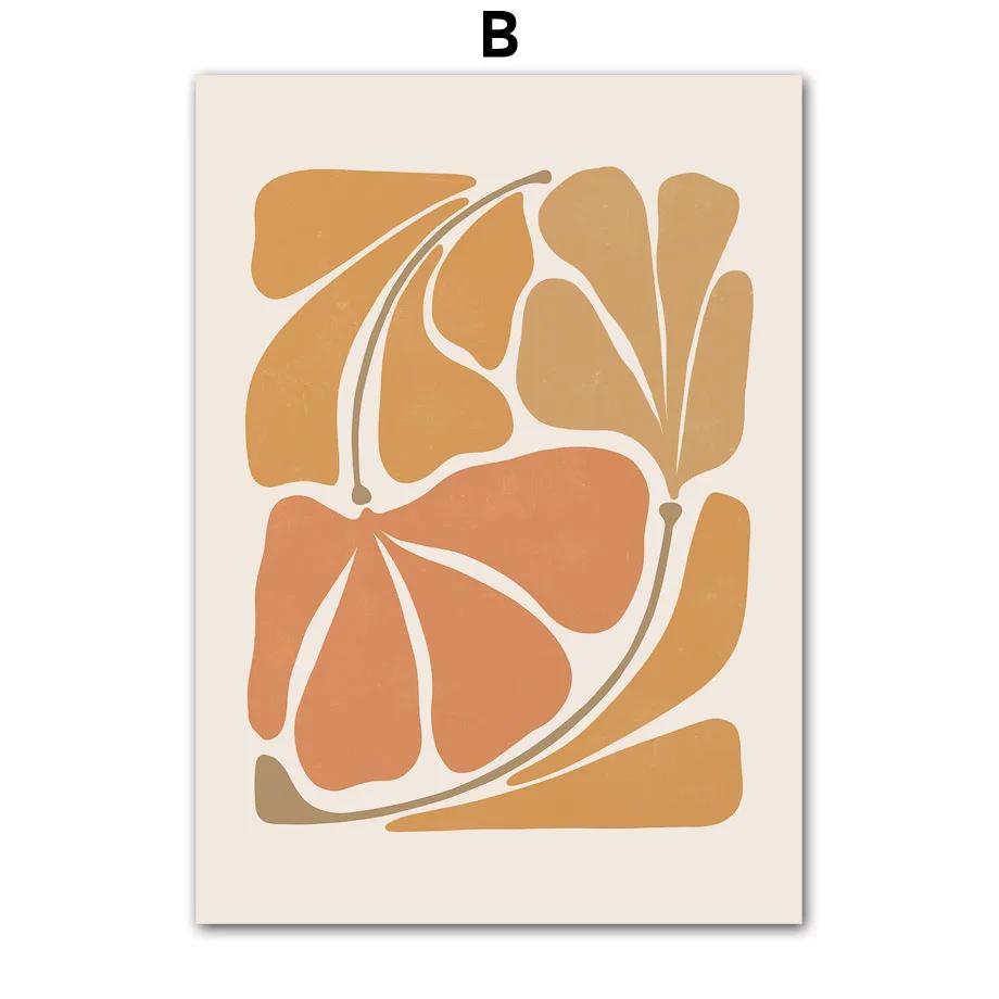 Minimalistyczny Kwiat Słońce Kolor Bloku Tęcza Sztuka Ścienna Skandynawskie Plakaty Abstrakcyjne Obrazy Do Dekoracji Salonu Wydruki na Płótnie Malarstwo