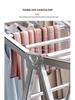 Foldable Stainless Steel Clothes Rack for Indoor/Outdoor Use