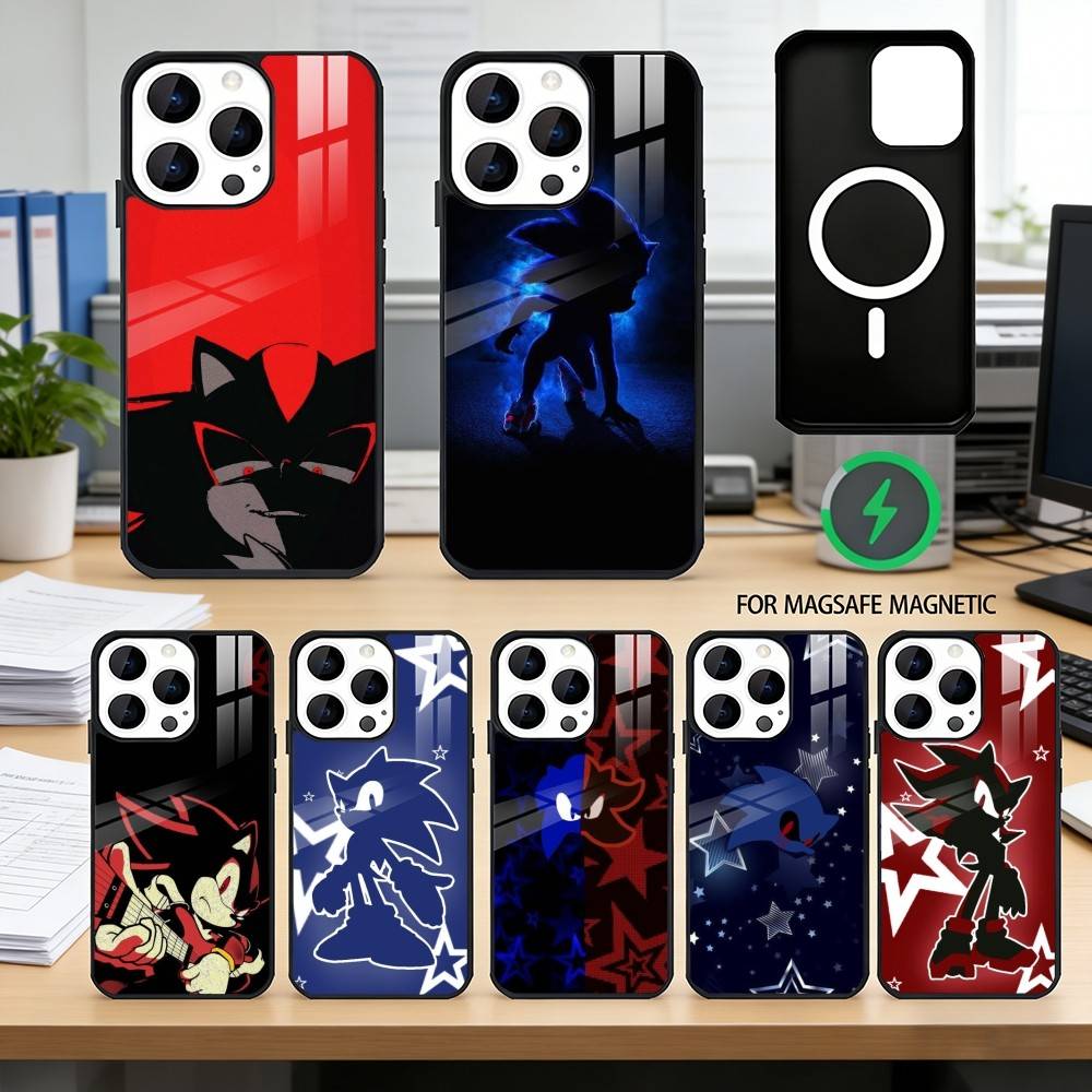 S-Shadow S-Sonic Phone Case For iPhone17,16,15,14,13,12,11 Plus,Pro Magnetic with Magsafe Wireless Charging