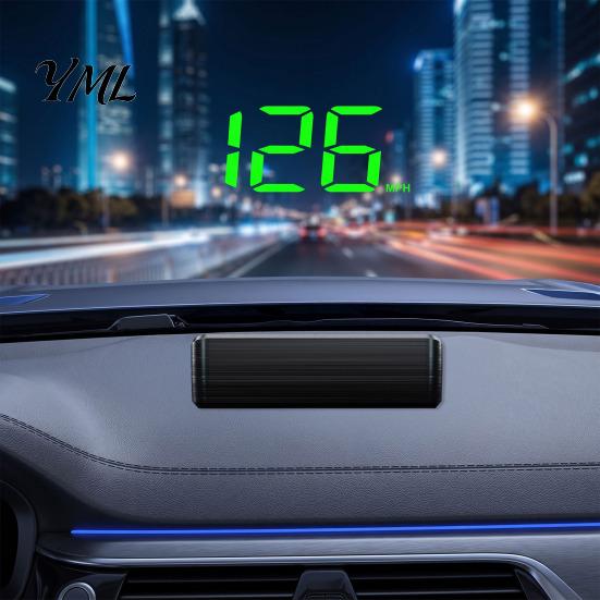 Vehicle Monitoring System Car HUD, Heads-up Display for Cars, GPS Speedometer with Dual Chip 10Hz Speed Reading Truck Refresh, KMH/MPH Plug-and-Play,