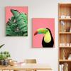 Tropical Plants Poster and Print Toucan Bird Flamingo Parrot Pineapple Canvas Painting Nordic Wall Art Picture Home Decor Cuadro