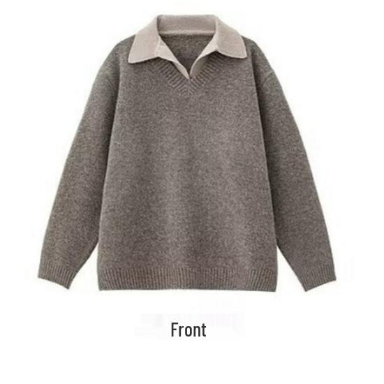 Trendy Versatile High-Quality Arctic Fleece Patchwork Sweater in Japanese Style 2XL