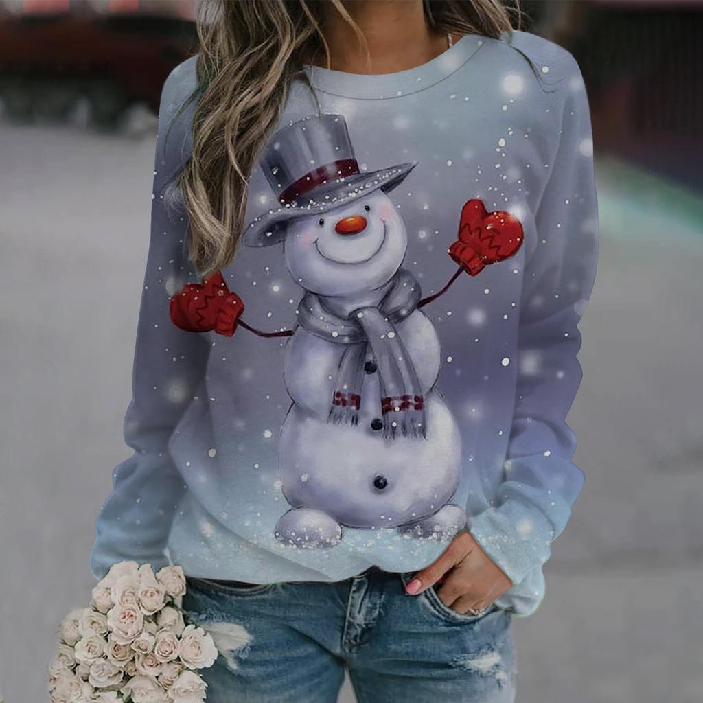 Fashion Digital 3D Printed Pullover Long Sleeve Round Neck Raglan Autumn Winter Women's Hoodie