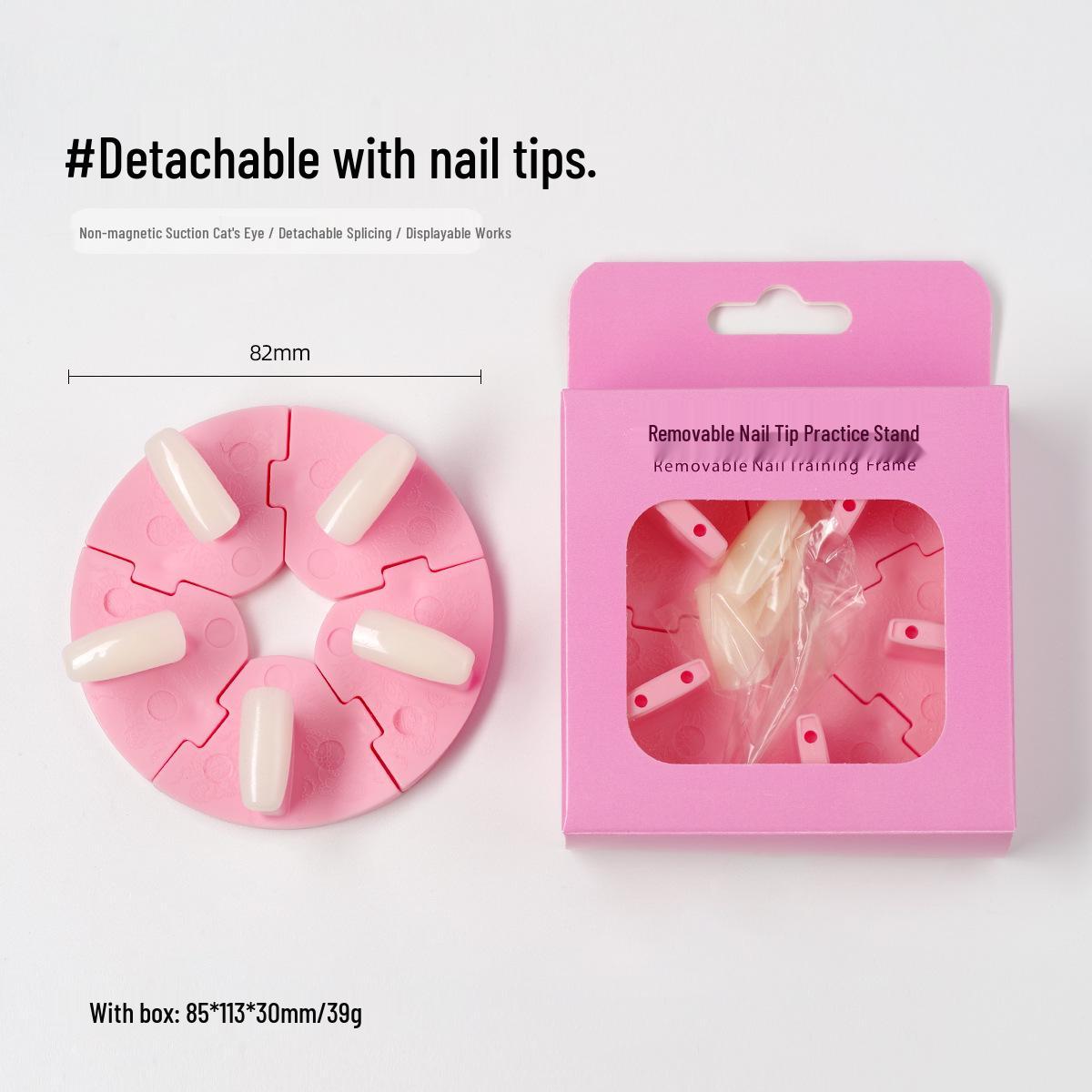 

Non-Magnetic Detachable Nail Holder for Cat Eye Gel and Display with Lotus Base