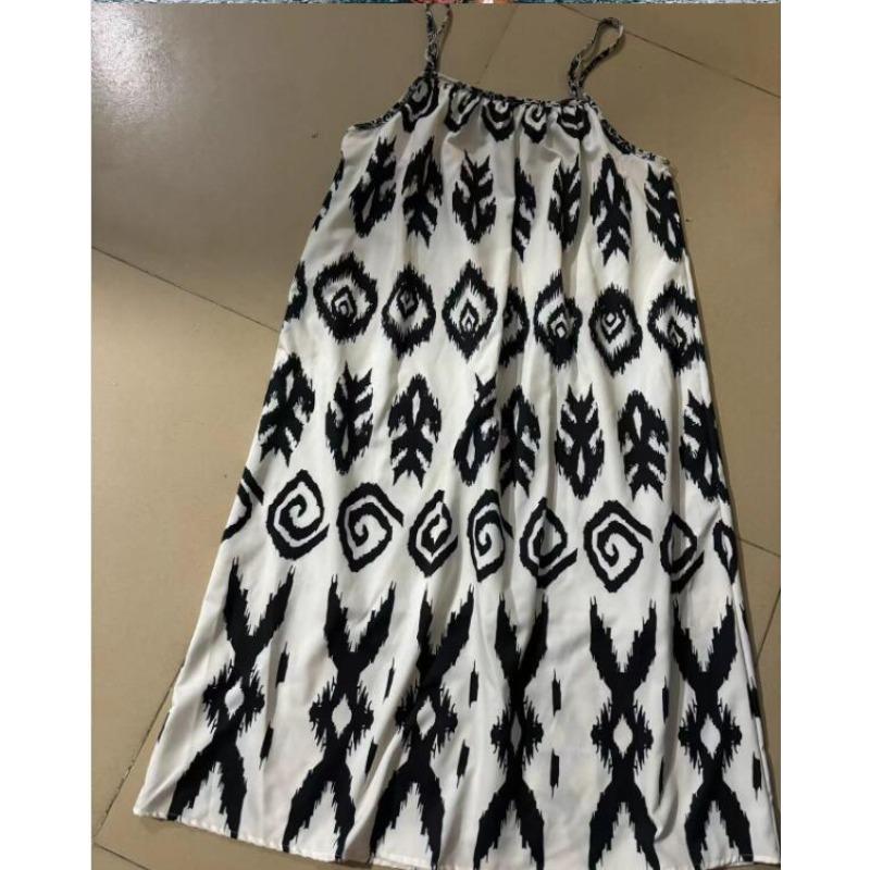 Women's Summer Printed Halter Casual Loose Long Dresses