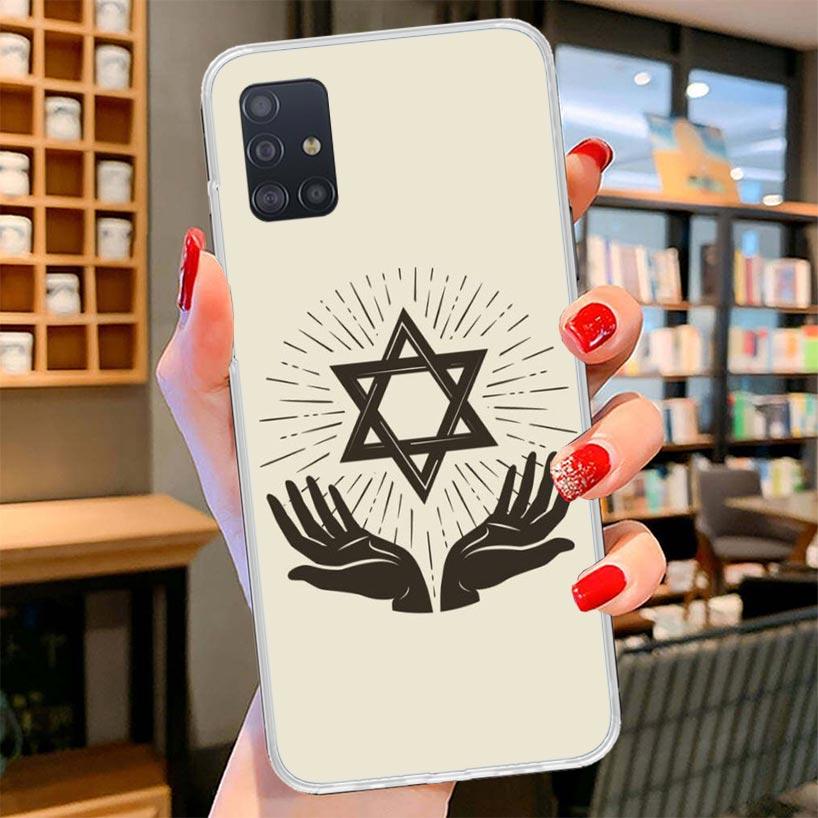 David Jewish Star Symbol Cover Phone Case For Samsung Galaxy A12 A22 A32 A52 A72 A02S Phone Case Note 20 Ultra 10 S10 Plus A51 A
