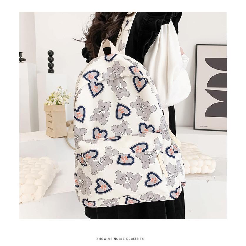 IELGY women's backpack, cute cartoon bear casual backpack.