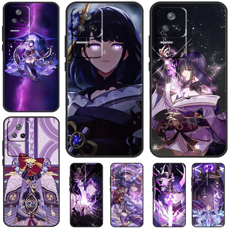 Raiden Shogun Genshin Impact Case For Xiaomi 13T Pro 14 12T 11T 12 13 Lite POCO F5 X3 X4 X5 X6 Pro M6 F3 F4 M5s Cover