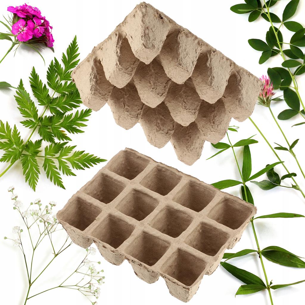 KADAX Doniczki Torfowe Rozsadowe Biodegradowalne Rozsady Sadzonki 10x12szt