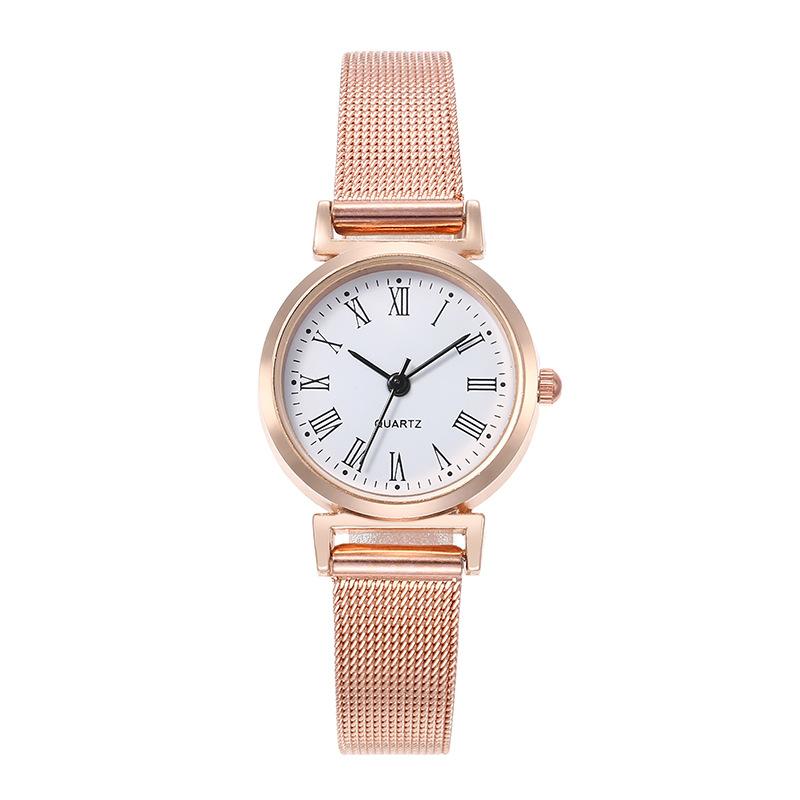 Ladies Mesh Strap Small Dial Casual Fashion Quartz Watch Junior High School Student Simple Watch