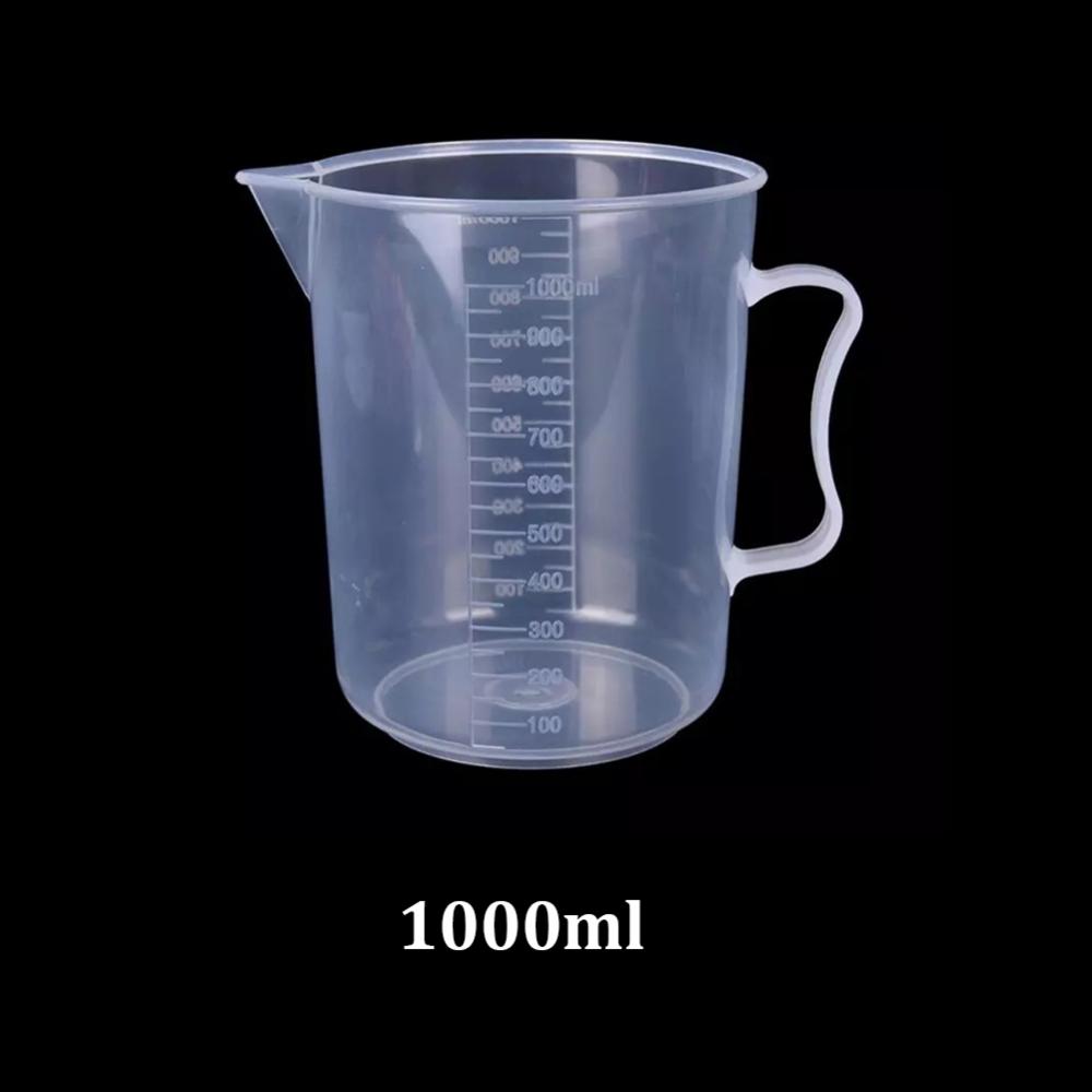 Clear Plastic Graduated Measuring Cupws Househould Portable Baking Beaker Liquid Measure Jug Transparent Cup Container