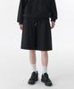 MUSINSA STANDARD WOMAN One-Tuck Bermuda Sweatpants [Black]