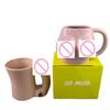 Funny Boob Penis Mugs Coffee Mug Gag Gift Novelty Ceramic Water Cup With Handle
