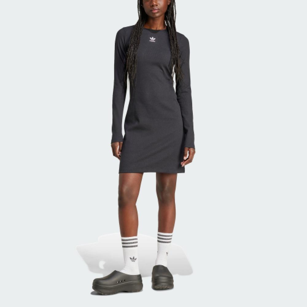 

Adidas Платье Essentials с длинными рукавами в рубчик, черное Iy9657 XS