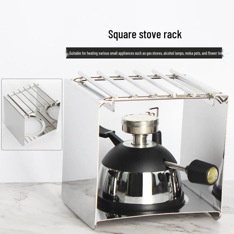 Stainless Steel Multi-Purpose Stove Rack for Moka Pots, Teapots, and Camping Stoves