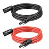 A60zred Black Double Ends Solar Extension Cable 6Mm2 Connector Solar For Photovoltaic Solar Systems Solar Charge Cable Adapterma