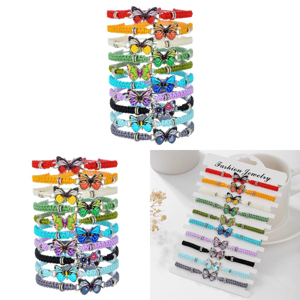Butterfly Charm Bracelet For Women Girls Handmade Adjustable Jewelry Gift For Travel Souvenir