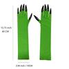 Frightening Green Long Nails Gloves Funny Cosplay Party Long Nails Witch Fingernails Gloves Dress Up