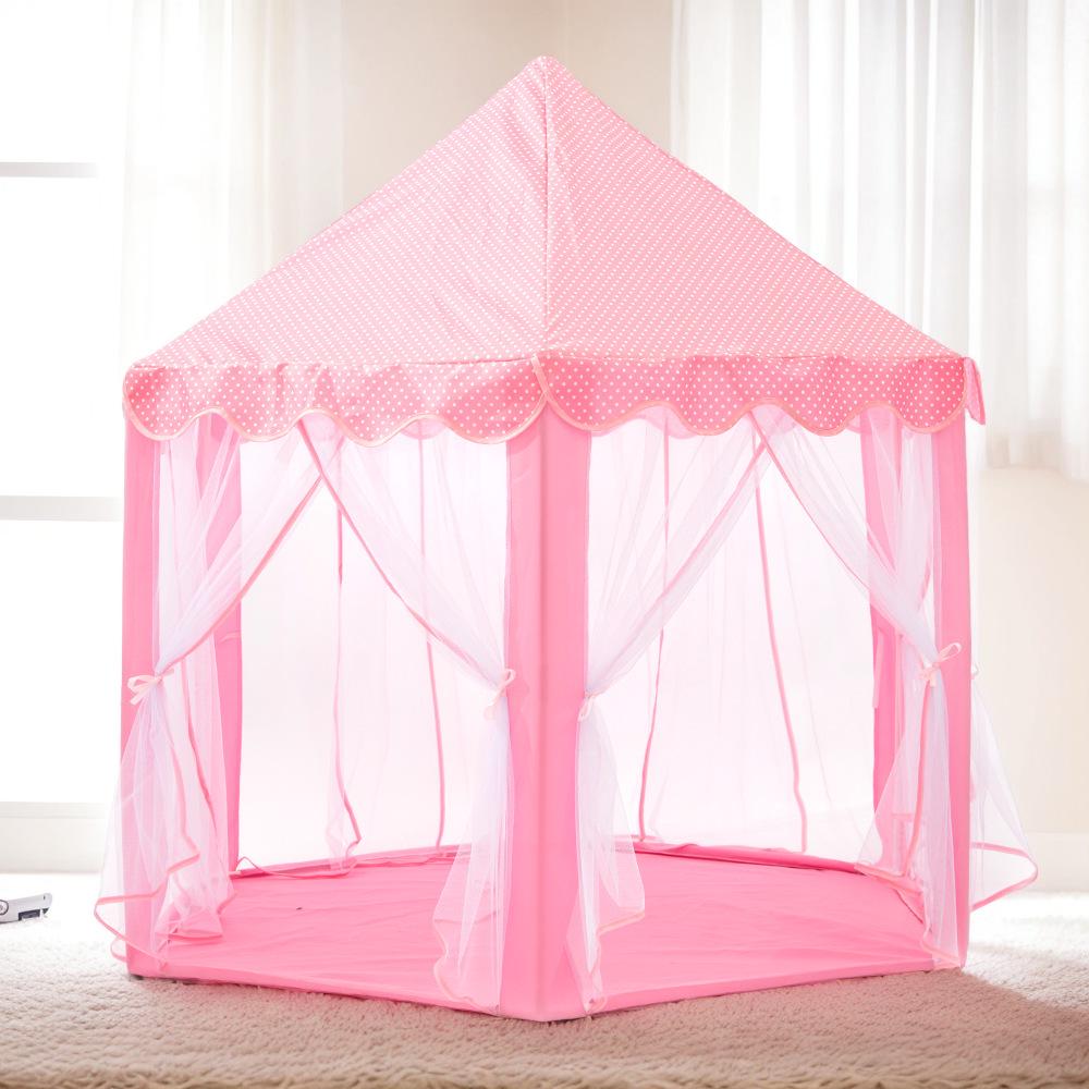 Hexagonal Princess Tent for Kids – Mosquito-Proof, Breathable Castle Playhouse for Indoor Parent-Child Interaction