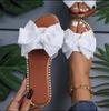 Women's Rhinestone Bow Flip-Flops: Lightweight Outdoor Slippers
