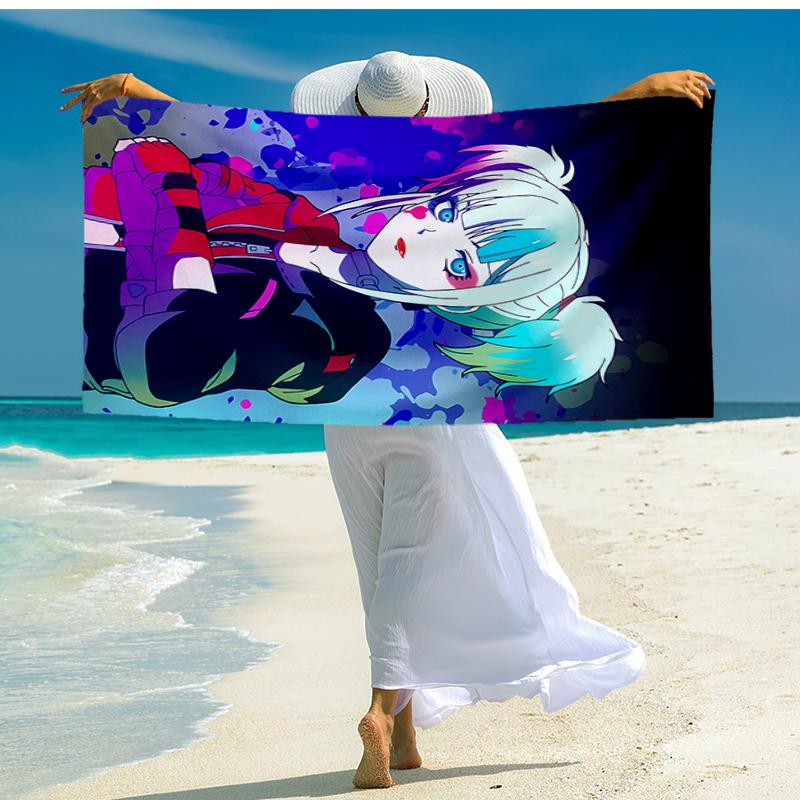 Ultra-Soft Beach Towel with Harley Quinn Theme,Ideal for Pool - Camping, Diving - Perfect Travel Essential, Vibrant Beach Towel.