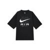 Sportswear Letter Print American Vintage Loose Fit Round Neck Short Sleeve T-Shirt Men Tops Black FD1250-010