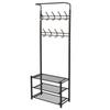 Day and Night - Day and Night Clothes Rack with Shoe Shelf 68x32x182.5 Cm Black