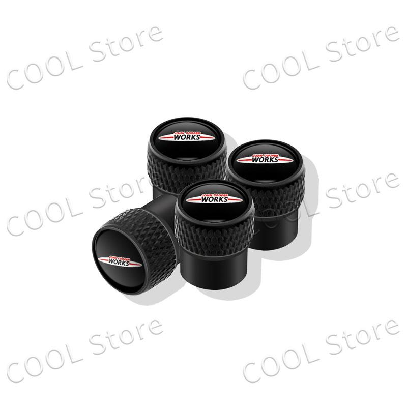 4Pcs Car Styling John Cooper Works Emblem Auto Wheel Tire Air Valve Caps Dust Cover For Mini Cooper S Logo R52 R53 R58 F55 F56K