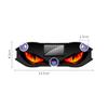 Solar Wireless Demon Eye LED Ambient Light with Suction Cup Mount Vibration Activated Warning Light for Car Triangle Window Decorative Light