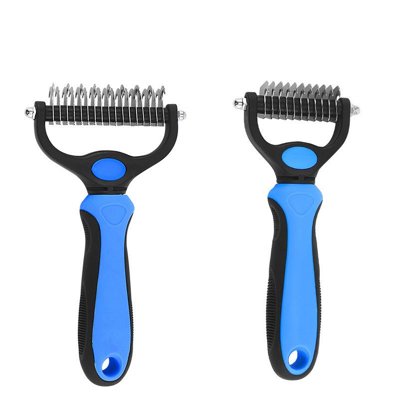 Pente Desembaraçador: Escova de Grooming para Animais de Estimação de Dupla Face para Gatos e Cães