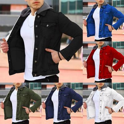 Men's Autumn Trend Fashion Casual Slim Hooded Jacket Multi-pocket Tooling Jacket
