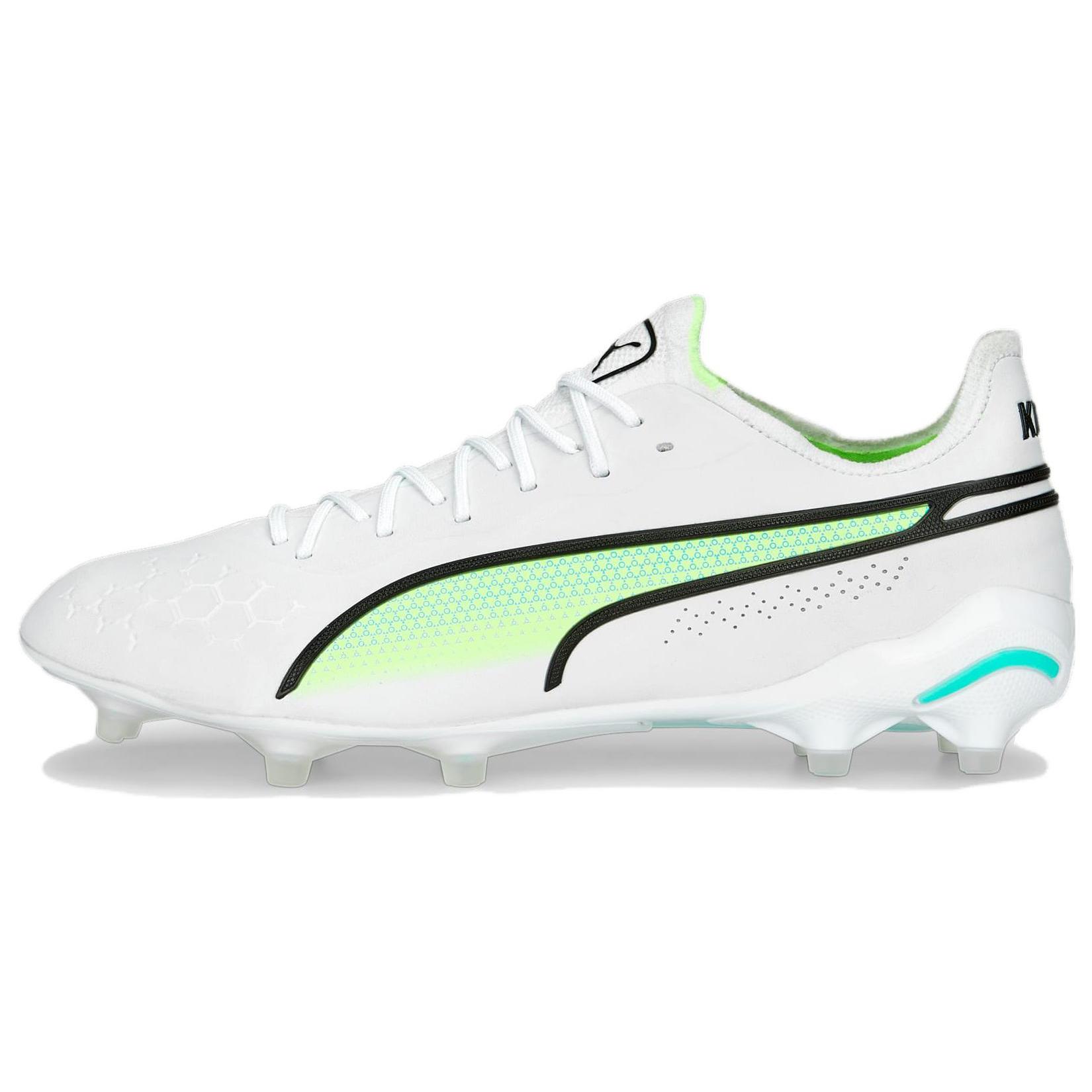 

New PUMA King Ultimate Fg Ag White Electric Peppermint 107097-03 44