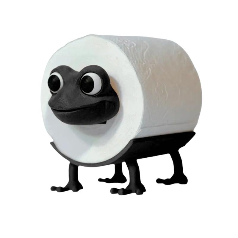 Lustiger Toilettenpapierrollenhalter mit Tieren Kompakte Badezimmerdekorationen Kunststoff-Aufbewahrungs-Organizer Einfache Montage Kein Werkzeug erforderlich