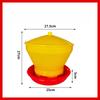 1Pcs Heavy Duty Plastic Poultry Feeder Rainproof Lid Anti Spill Design For Backyard Chicken Coops Small Farms